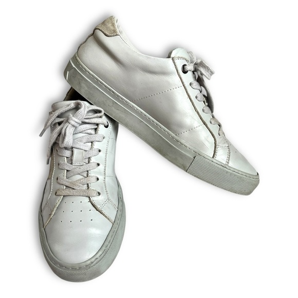 Greats Shoes - Greats The Royale Grey Leather/Suede Lowtop Lace up Womens Sneakers Sz 10